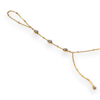 Amnesia Jewellery | Cubic Zirconia Slave Bracelet Gold Plated