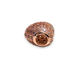 Rose Gold Plated Heart Sterling Silver CZ Charm