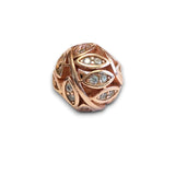 Rose Gold Plated Sterling Silver Leaf Design Charm