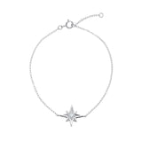 Sterling Silver and Cubic Zirconia Star Bracelet