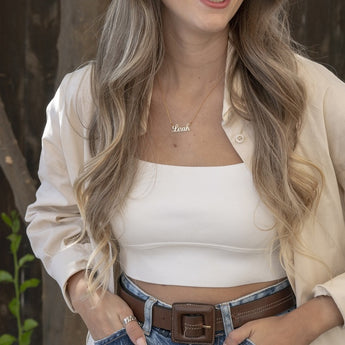 Personalised Cursive Name Necklace in Silver or Gold