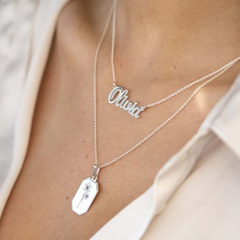 Personalised Cursive Name Necklace in Silver or Gold