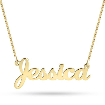 Personalised Cursive Name Necklace in Silver or Gold