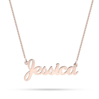 Personalised Cursive Name Necklace in Silver or Gold