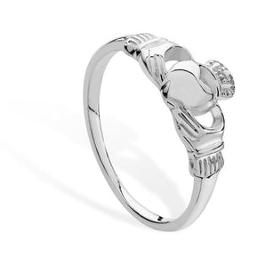 Dainty Silver Claddagh Ring