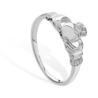 Dainty Silver Claddagh Ring