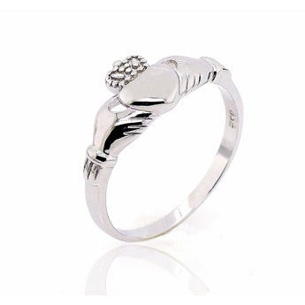 Dainty Silver Claddagh Ring