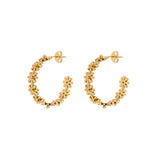 Amnesia Jewellery | Gold Plated Stainless Daisy Hoop Earrings