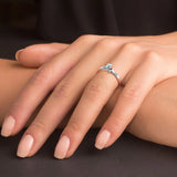 Shop this December birthstone blue topaz Claddagh ring in silver. Stunning jewellery symbolizing love, loyalty & friendship. Perfect gift from Urban Pizazz UK.