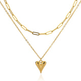 Amnesia Jewellery | Gold Plated Layered Love Heart Necklace