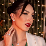 Sterling Silver Cubic Zirconia Heart Necklace