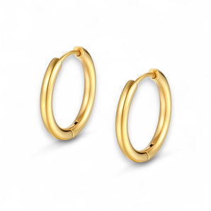 Amnesia Jewellery | Ella Gold Plated Stainless Steel Hoop Earrings