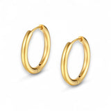 Amnesia Jewellery | Ella Gold Plated Stainless Steel Hoop Earrings