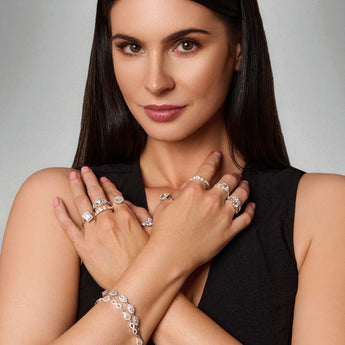 Silver and Cubic Zirconia Rings by Urban Pizazz jewellery UK. Perfect for special occasions, promise rings, engagement rings, wedding bands or just a simple statement treat for yourself.