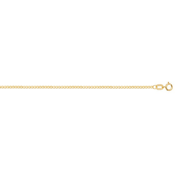 9ct Gold Faceted Flat Curb Chain