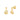 Sterling Silver Fleur Crinkled Square Drop Earrings layered in 14ct Gold Plating