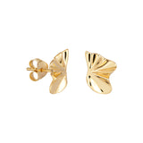 14ct Gold Plated Fluid Wave Earrings, 925 Sterling Silver