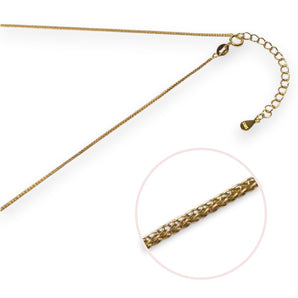 Sterling Silver Freya 1mm Wheat Chain Layered with 18t Gold Plating