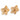 Amnesia Jewellery | Gold Plated Stainless Steel Azalea Flower Earrings
