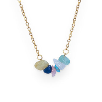 Amnesia Jewellery | Gold Plated Stainless Lottie Gemstone Necklace