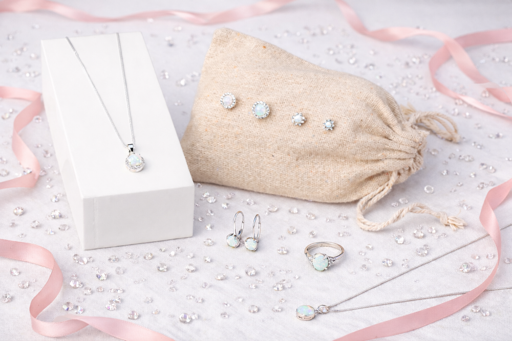 Flay lay silver opal jewelleru image by Urban Pizazz