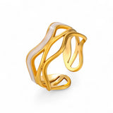 Amnesia Jewellery | Gold Plated Stainless Steel Gilded Tides Ring