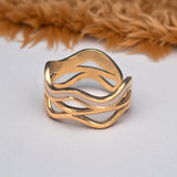 Amnesia Jewellery | Gold Plated Stainless Steel Gilded Tides Ring