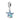 Sterling Silver Glow In The Dark Blue Starfish Charm