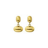 Amnesia Jewellery | Gold Plated Stainless Steel Bean Droplet Earrings