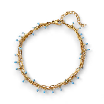 Amnesia Jewellery | Gold Plated Stainless Ocean Paperclip Anklet