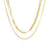 Amnesia Jewellery | Elise Gold Plated Double Layered Necklace
