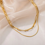 Amnesia Jewellery | Elise Gold Plated Double Layered Necklace