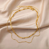 Amnesia Jewellery | Elise Gold Plated Double Layered Necklace