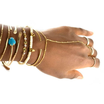 Amnesia Jewellery | Gold Plated Stainless Steel Satellite Slave Bracelet. Elegant Satellite Slave Bracelet, crafted from premium 18ct gold plated stainless steel or just durable stainless steel. Tarnish Free and Waterproof. Shop now for quality Jewellery/Jewelry!
