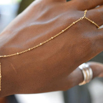 Amnesia Jewellery | Gold Plated Stainless Steel Satellite Slave Bracelet. Elegant Satellite Slave Bracelet, crafted from premium 18ct gold plated stainless steel or just durable stainless steel. Tarnish Free and Waterproof. Shop now for quality Jewellery/Jewelry!