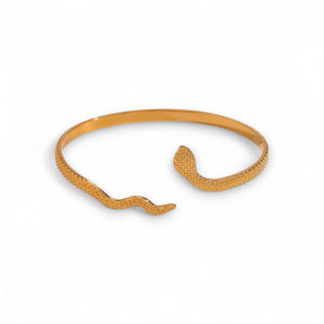 Amnesia Jewellery | 18ct Gold Plated Stainless Serpent Cuff Bracelet