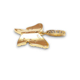 Gold Plated Sterling Silver Butterfly Dangle Charm