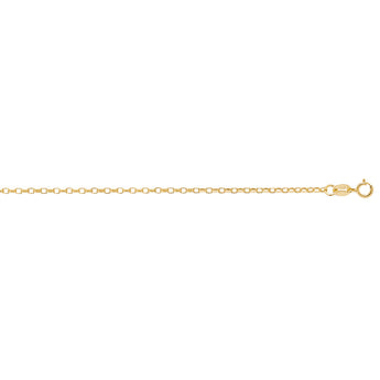 9ct Gold Diamond Cut Oval Belcher Chain