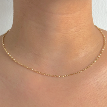 9ct Gold Diamond Cut Oval Belcher Chain