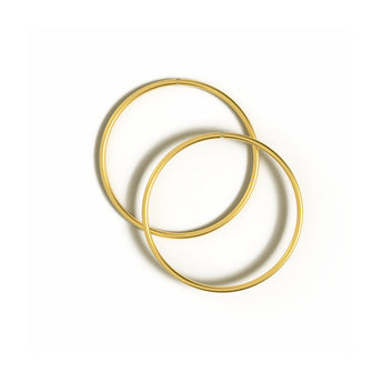 18ct gold plated, 925 sterling 
silver Bella Hinged Hoop Earrings