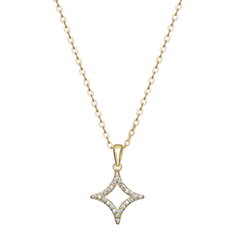 18ct Gold Plated Amelie Cubic Zirconia Star Necklace