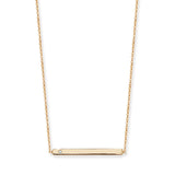 Gold Plated Bar Necklace With Cubic Zirconia