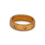 Amnesia Jewellery | Gold Plated Stainless Steel CZ Golden Star Ring
