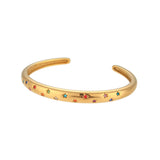 Amnesia Jewellery | 18ct Gold Plated Stainless Galaxy Cuff Bracelet