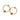 Harper starburst gold plated hoop earrings with sunburst designs and pink gemstones on a white background