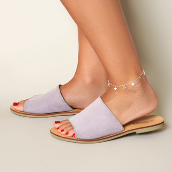 Sterling Silver Heart Drop Anklet