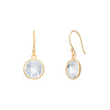 9ct Gold Polished Cubic Zirconia Drop Earrings