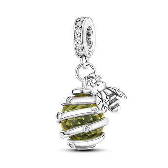 Sterling Silver Honeycomb Bumble Bee Charm