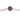 Hot Pink Sterling Silver Cubic Zirconia Bead Charm