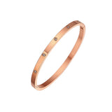 Amnesia Jewellery | Iris 4mm Gold Plated Stainless Steel Bangle